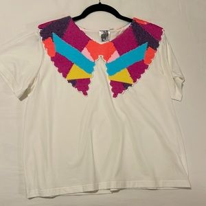 Queen of Sparkles Multi-Color Collar Top
